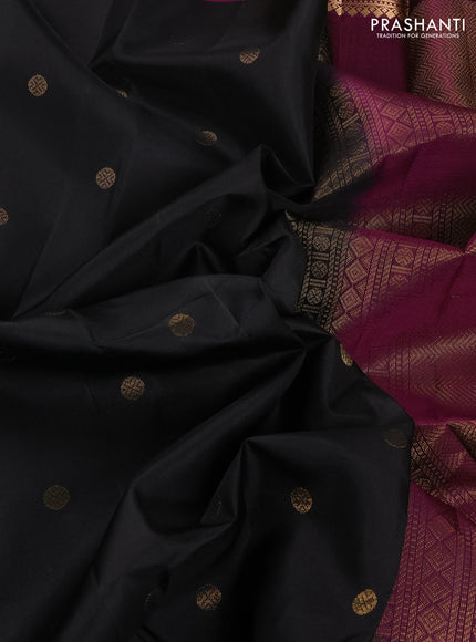 Black & Wine Pure Soft Silk - Buttas