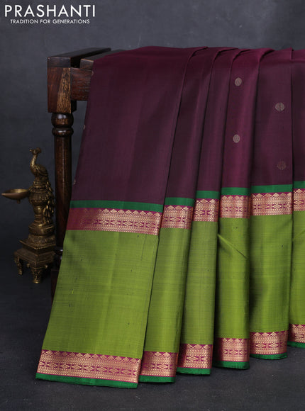 Wine & Green Pure Soft Silk - Buttas