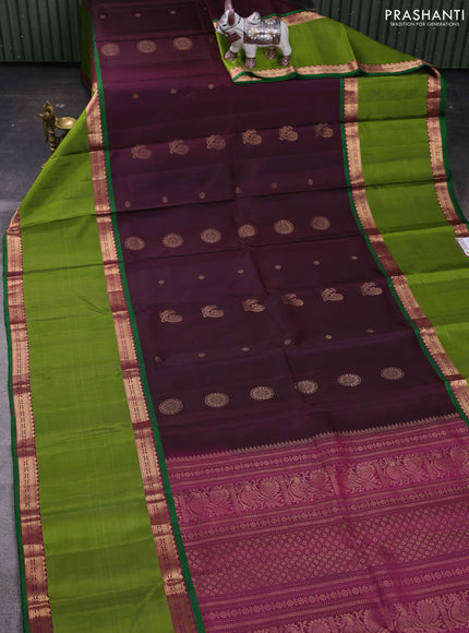 Wine & Green Pure Soft Silk - Buttas