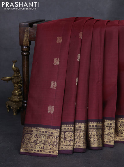 Maroon & Wine Pure Soft Silk - Buttas