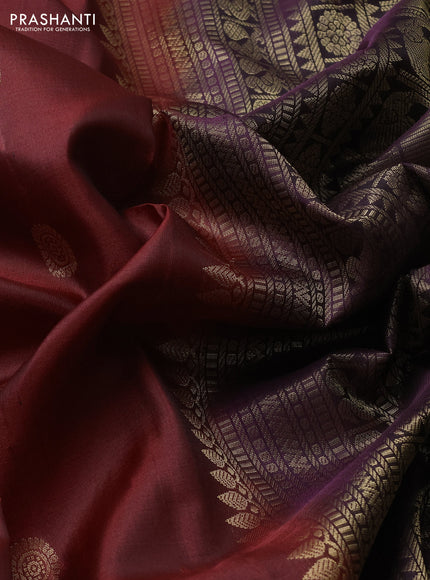 Maroon & Wine Pure Soft Silk - Buttas