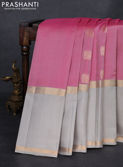 Pink & Grey Pure Soft Silk - Buttas