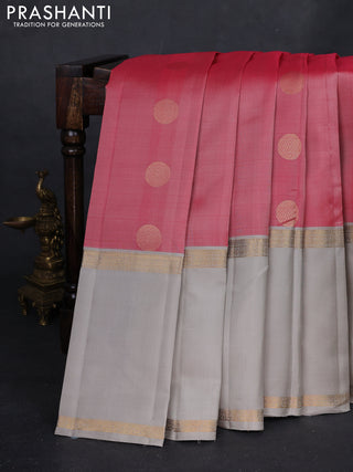 Pink & Grey Pure Soft Silk - Buttas