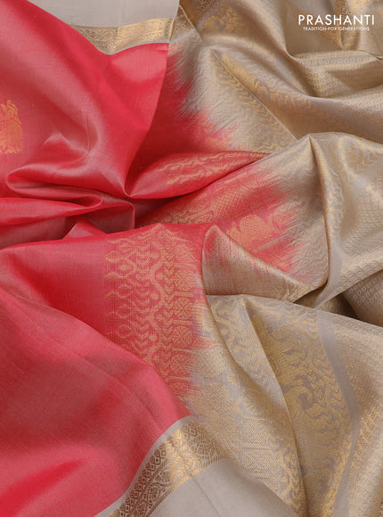 Pink & Grey Pure Soft Silk - Buttas