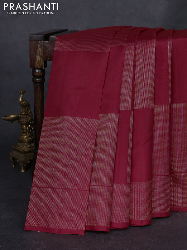 Red Pure Soft Silk - Checks