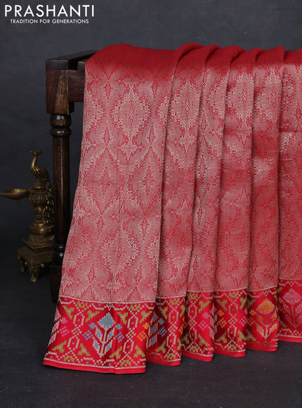 Red Banarasi Silk - Patola Border