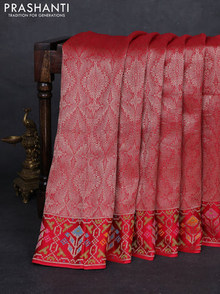 Red Banarasi Silk - Patola Border