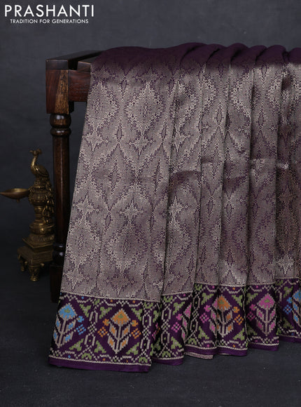 Purple Banarasi Silk - Patola Border