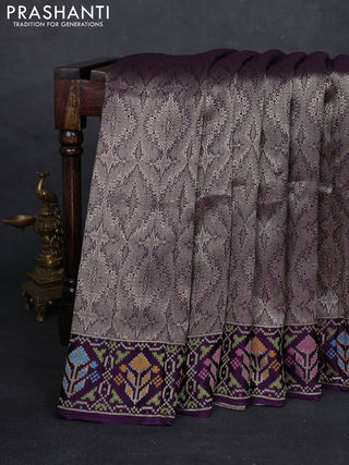 Purple Banarasi Silk - Patola Border