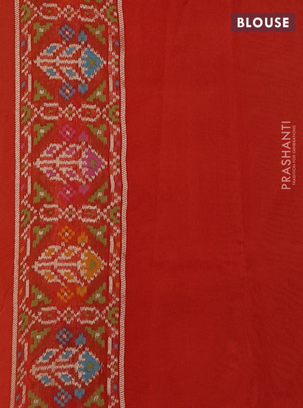Orange Banarasi Silk - Patola Border