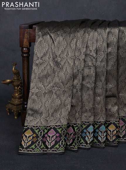 Black Banarasi Silk - Patola Border