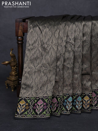Black Banarasi Silk - Patola Border
