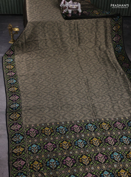 Black Banarasi Silk - Patola Border