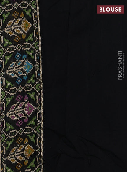 Black Banarasi Silk - Patola Border