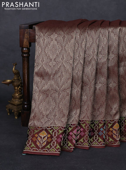 Brown Banarasi Silk - Patola Border