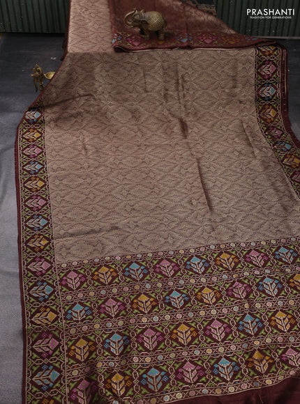 Brown Banarasi Silk - Patola Border