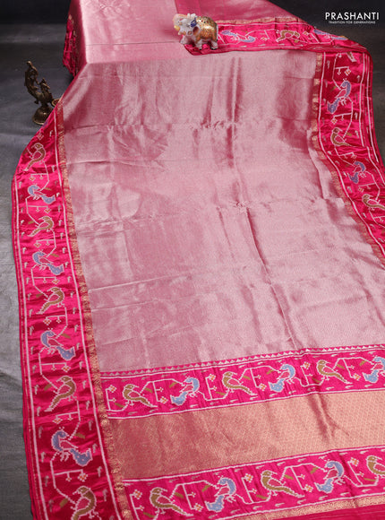 Pink Banarasi Silk - Patola Border