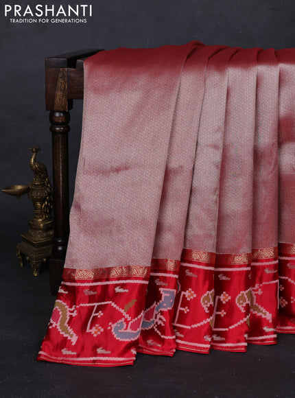 Red Banarasi Silk - Patola Border