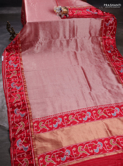 Red Banarasi Silk - Patola Border