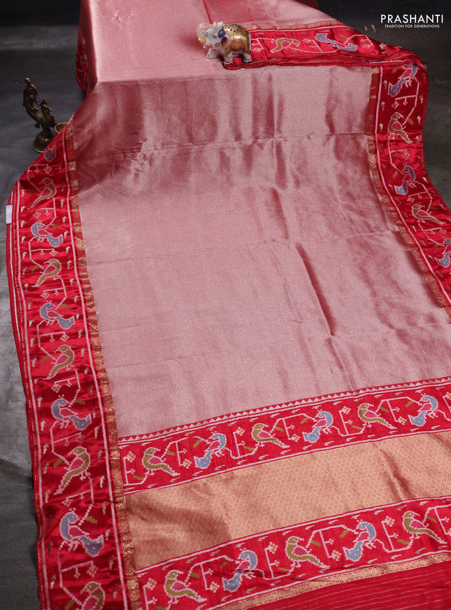 Red Banarasi Silk - Patola Border