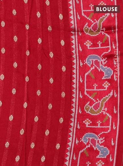 Red Banarasi Silk - Patola Border