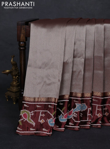 Brown Banarasi Silk - Patola Border