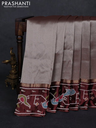 Brown Banarasi Silk - Patola Border