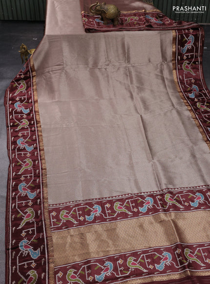 Brown Banarasi Silk - Patola Border
