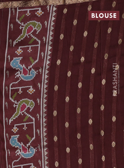 Brown Banarasi Silk - Patola Border