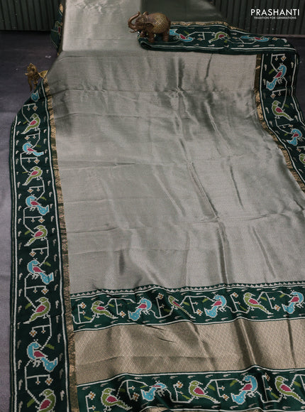 Green Banarasi Silk - Patola Border