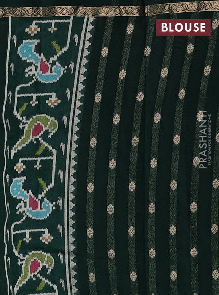 Green Banarasi Silk - Patola Border