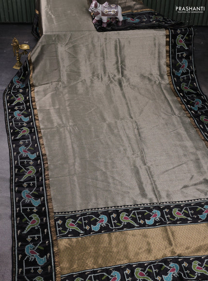 Black Banarasi Silk - Patola Border