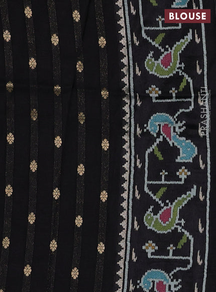 Black Banarasi Silk - Patola Border