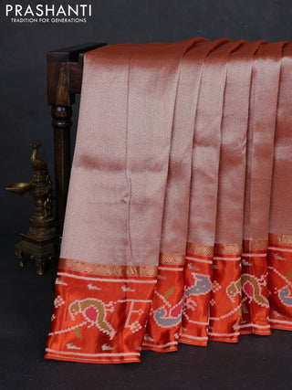 Orange Banarasi Silk - Patola Border