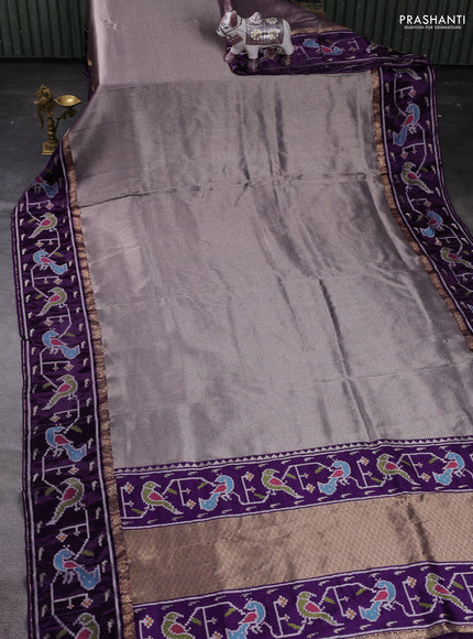 Purple Banarasi Silk - Patola Border