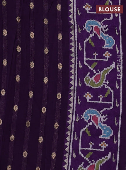 Purple Banarasi Silk - Patola Border