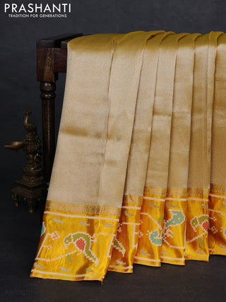 Yellow Banarasi Silk - Patola Border