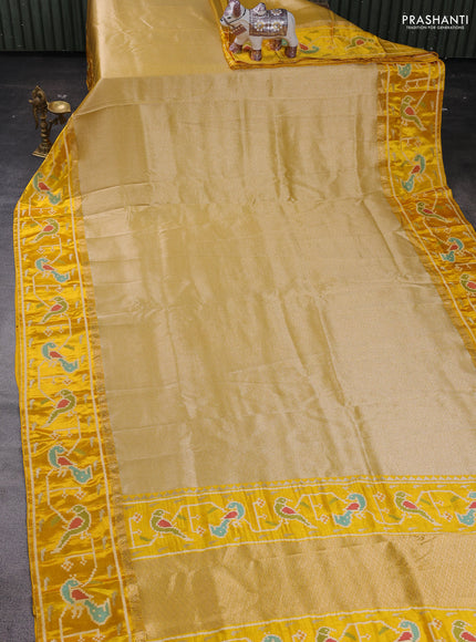 Yellow Banarasi Silk - Patola Border