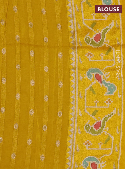 Yellow Banarasi Silk - Patola Border