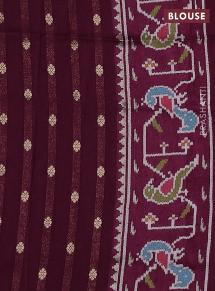 Wine Banarasi Silk - Patola Border