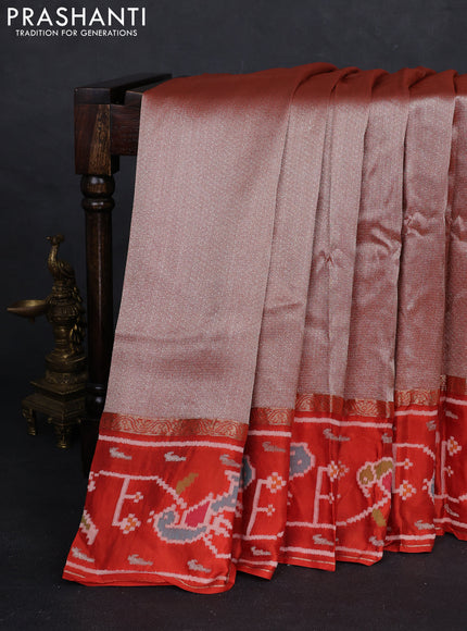 Orange Banarasi Silk - Patola Border