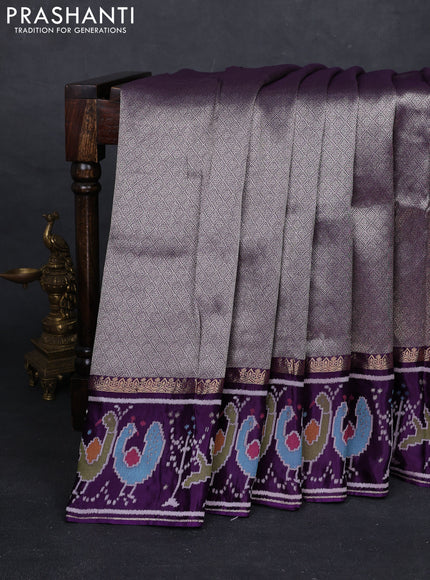 Purple Banarasi Silk - Patola Border