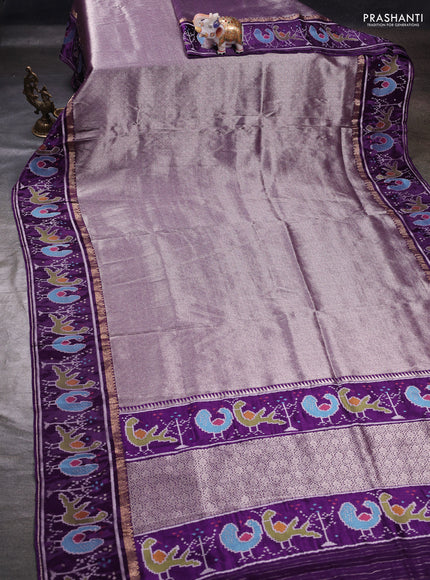 Purple Banarasi Silk - Patola Border
