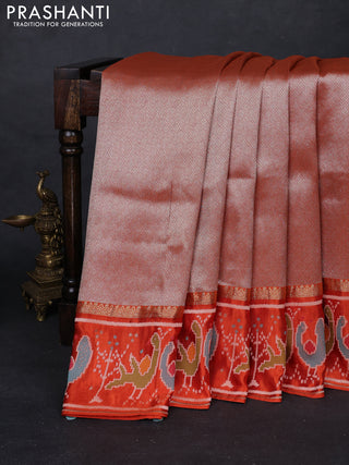 Orange Banarasi Silk - Patola Border