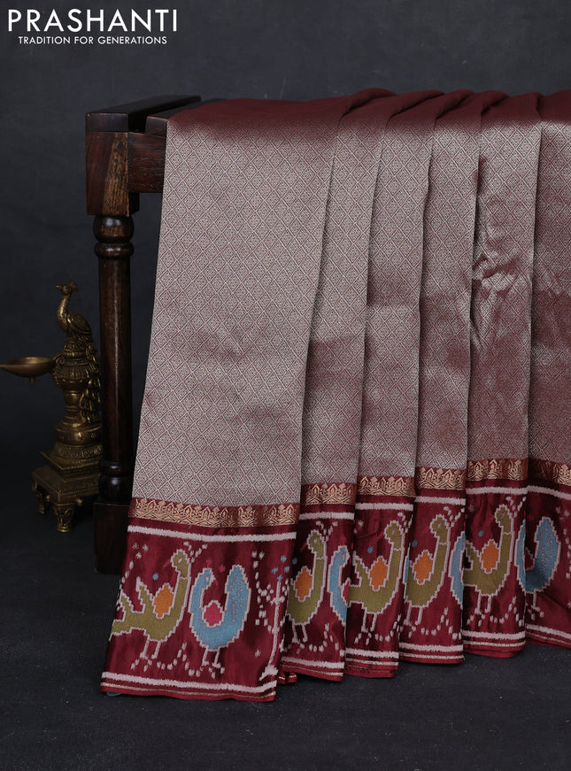 Brown Banarasi Silk - Patola Border