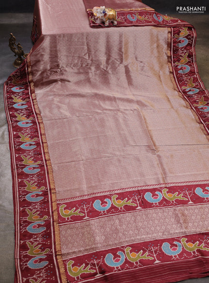 Brown Banarasi Silk - Patola Border