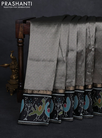 Black Banarasi Silk - Patola Border
