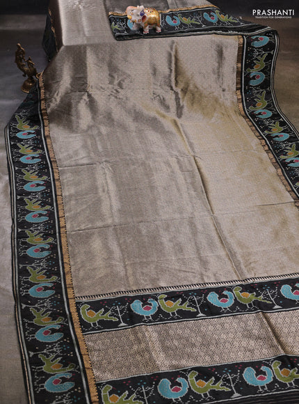Black Banarasi Silk - Patola Border