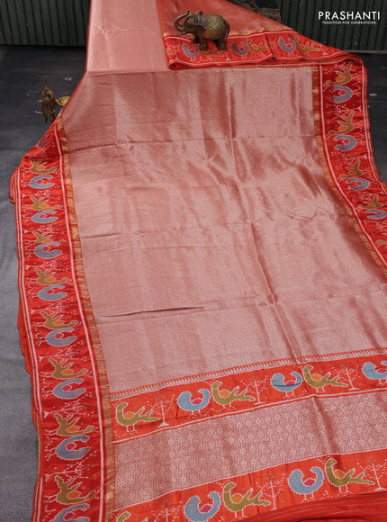Orange Banarasi Silk - Patola Border