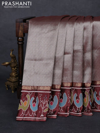 Brown Banarasi Silk - Patola Border